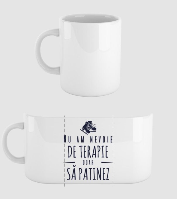 nu am nevoie de terapie doar să patinez model alb pe tricou