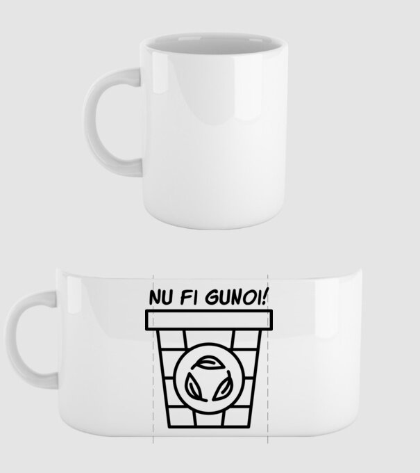 Nu fi gunoi  model alb pe tricou