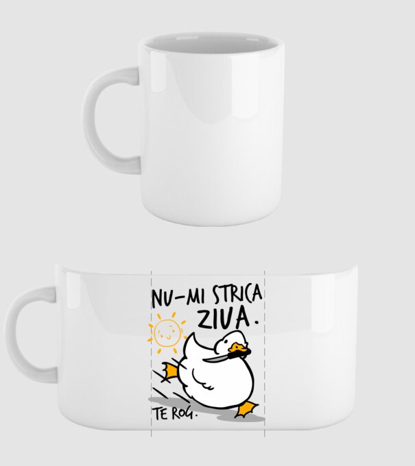 Nu-mi strica ziua. model alb pe tricou