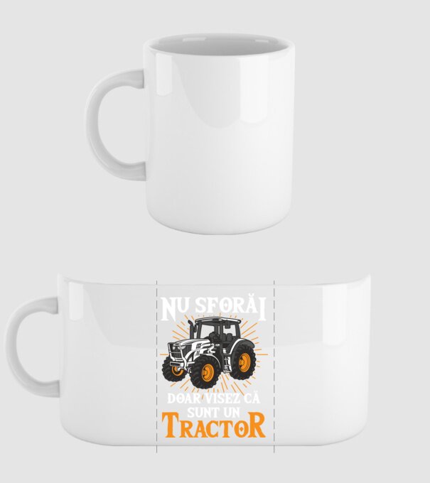 Nu sforăi, doar visez că sunt un Tractor model alb pe tricou