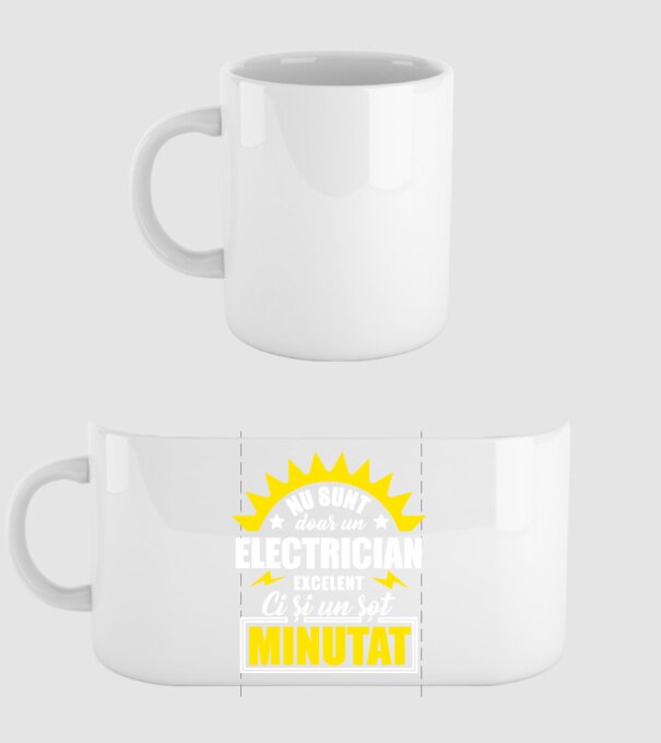 Nu sunt doar un electrician excelent, ci și un soț minunat! model alb pe tricou