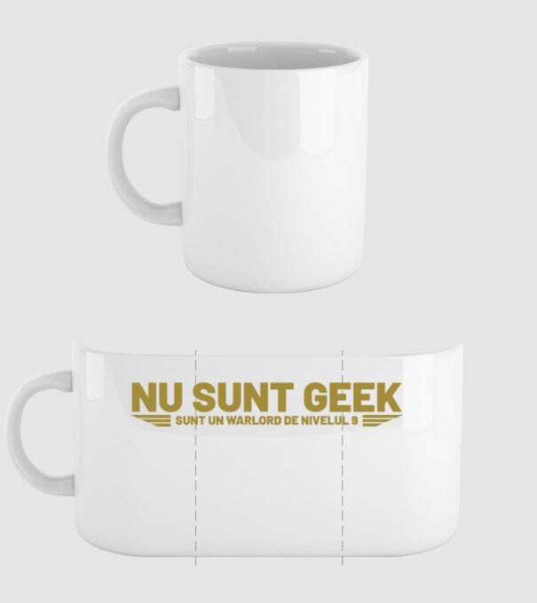 nu sunt geek, sunt un warlord de nivelul 9 model alb pe tricou
