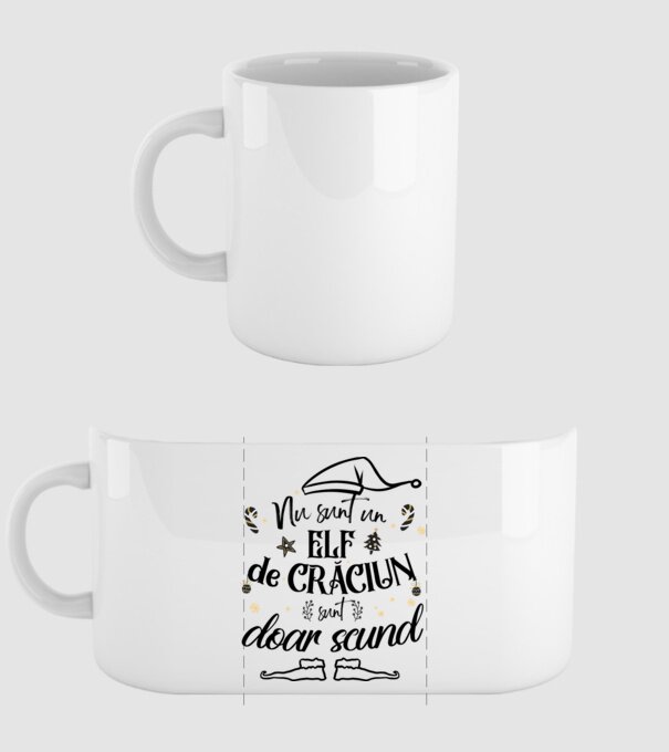 Nu sunt un elf de Crăciun, sunt doar scund ALB model alb pe tricou