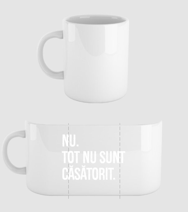 nu. tot nu sunt căsătorit. model alb pe tricou