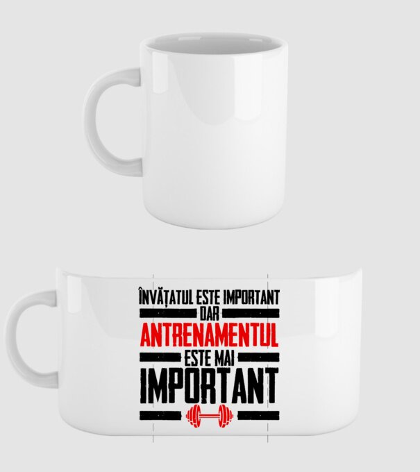 învățatul este important, dar antrenamentul este mai important model alb pe tricou