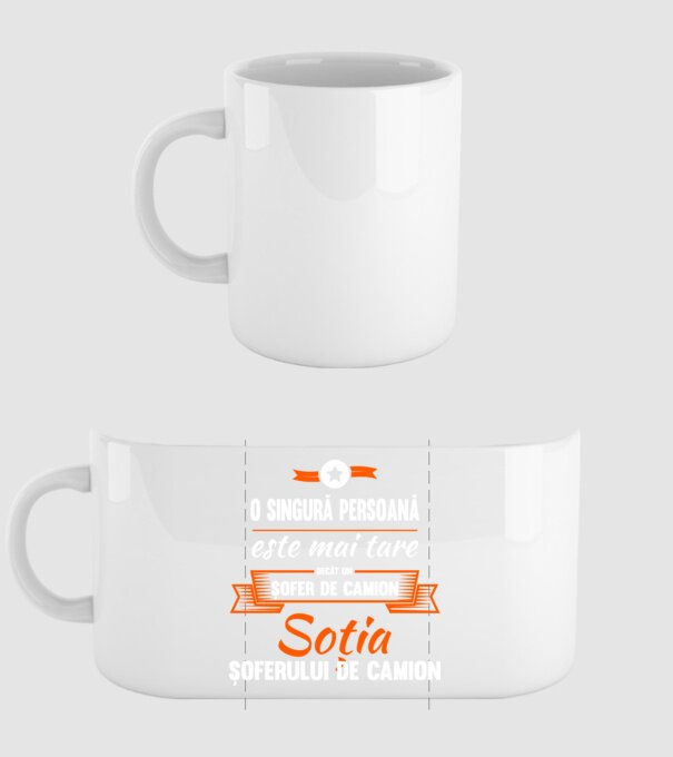 O singură persoană este mai tare decât un șofer de camion, soția șoferului de camion model alb pe tricou