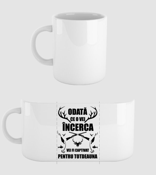 odată ce o vei încerca, vei fi captivat pentru totdeauna model alb pe tricou