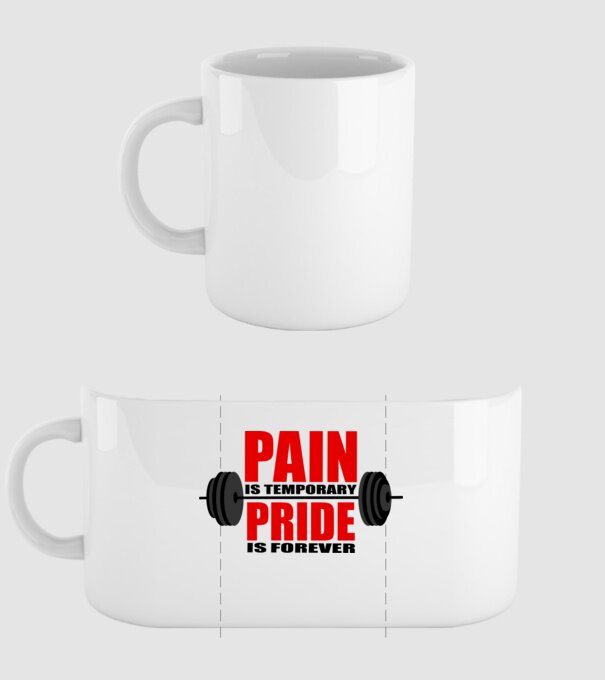 Pain is temporary model alb pe tricou