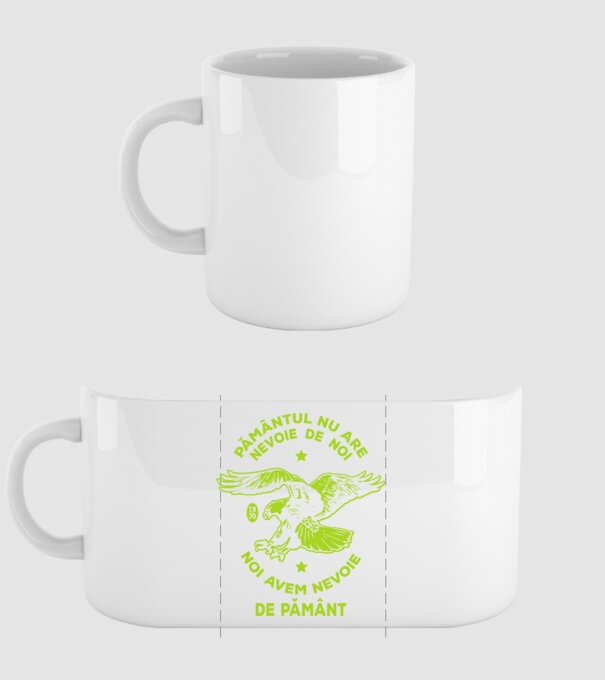 pământul nu are nevoie de noi, noi avem nevoie de Pământ - Ziua Pământului model alb pe tricou