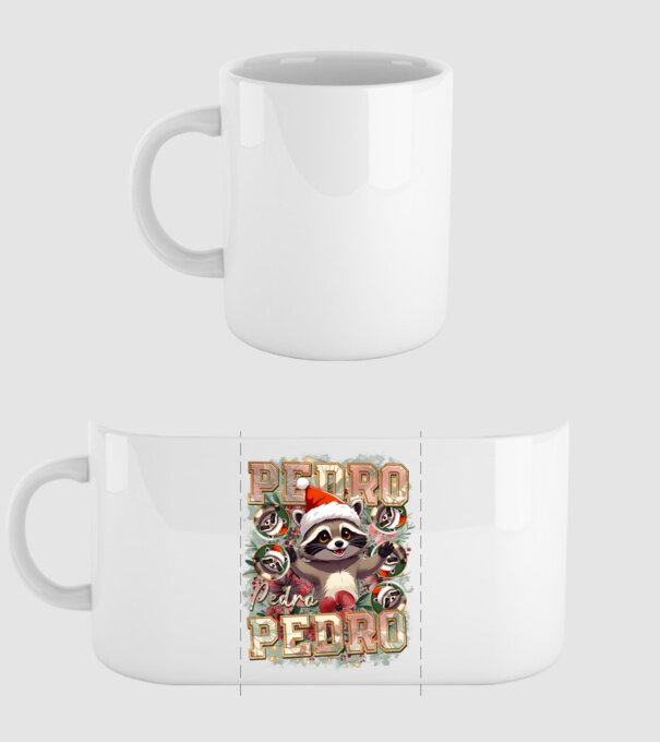 Pedro pedro flower xmas model alb pe tricou