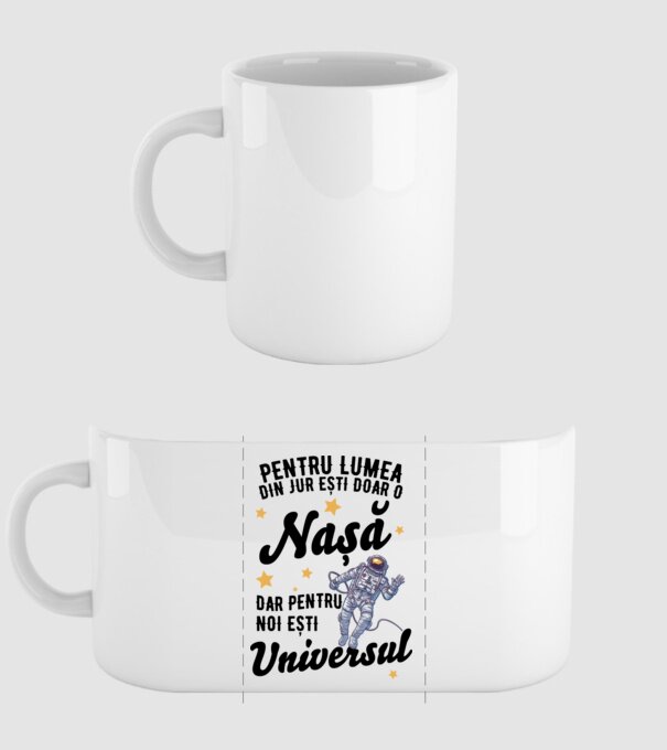 Pentru lumea din jur ești doar un nașă, dar pentru noi ești universul model alb pe tricou