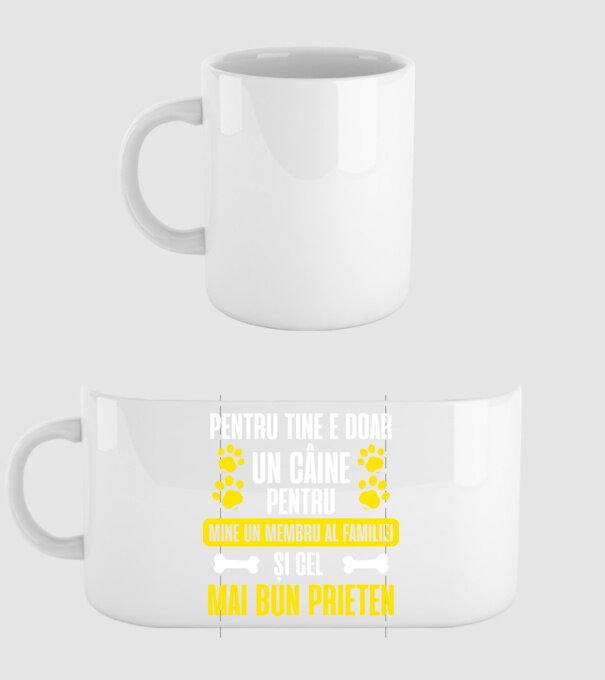 pentru tine e doar un câine, pentru mine un membru al familiei și cel mai bun prieten model alb pe tricou