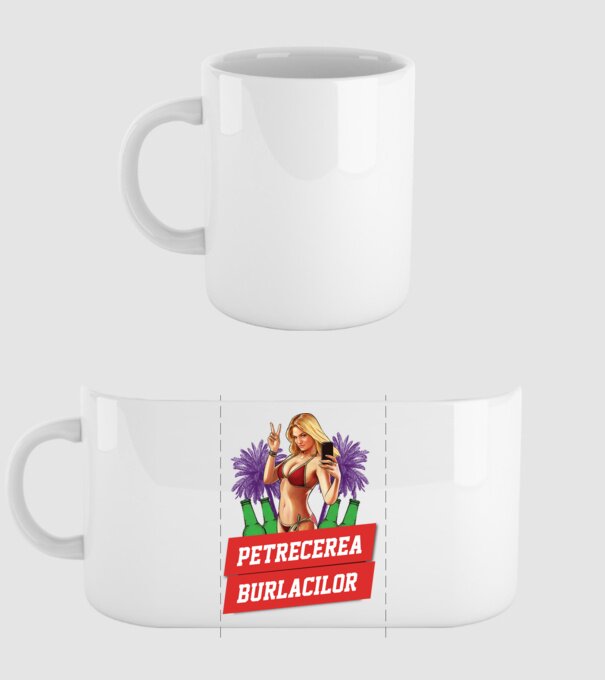petrecerea burlacilor model alb pe tricou