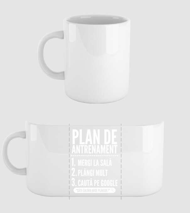 plan de antrenament mergi la sală, plângi mult, caută pe Google x model alb pe tricou