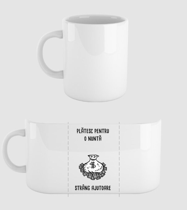 plătesc pentru o nuntă, strâng ajutoare model alb pe tricou