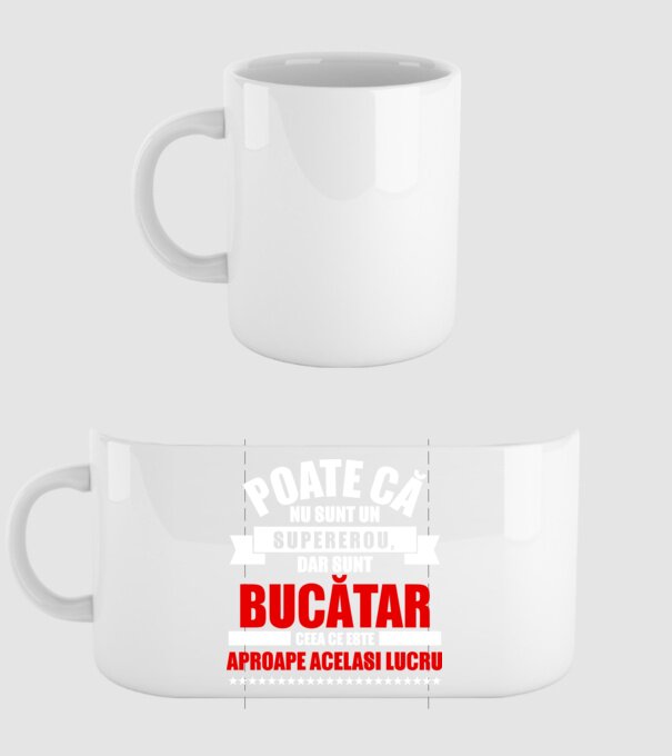 Poate că nu sunt un supererou, dar sunt BUCĂTAR, ceea ce este aproape același lucru model alb pe tricou