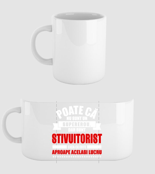 Poate că nu sunt un supererou, dar sunt STIVUITORIST, ceea ce este aproape același lucru model alb pe tricou