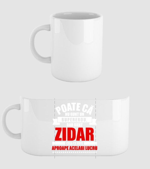 Poate că nu sunt un supererou, dar sunt ZIDAR, ceea ce este aproape același lucru model alb pe tricou