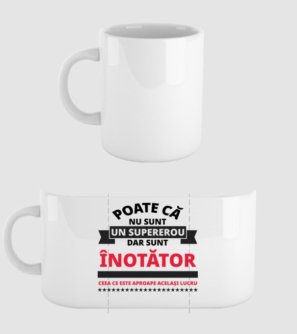 Poate că nu sunt un supererou, dar sunt ÎNOTĂTOR, ceea ce este aproape același lucru model alb pe tricou