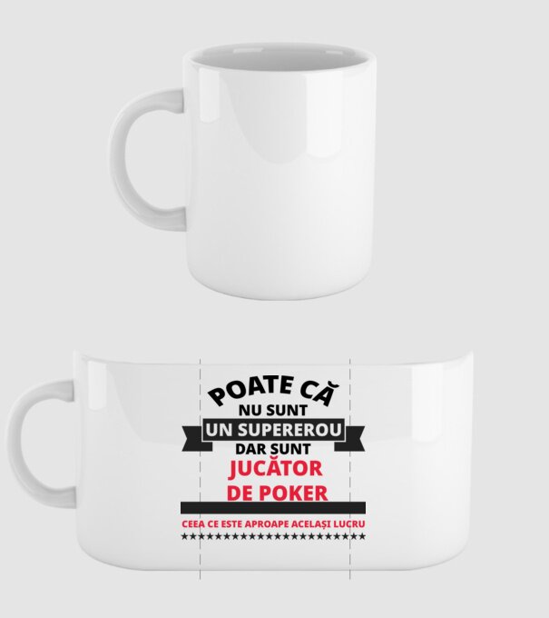 Poate că nu sunt un supererou, dar sunt JUCĂTOR DE POKER, ceea ce este aproape același lucru model alb pe tricou