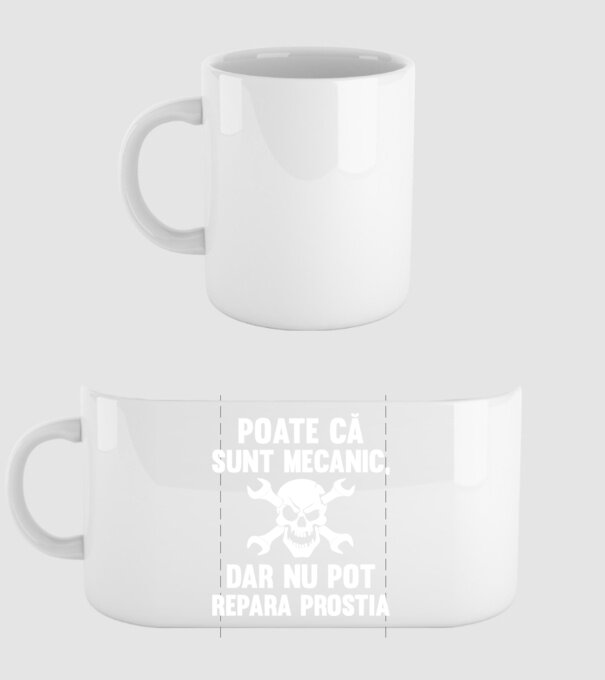 Poate că sunt mecanic, dar nu pot repara prostia model alb pe tricou