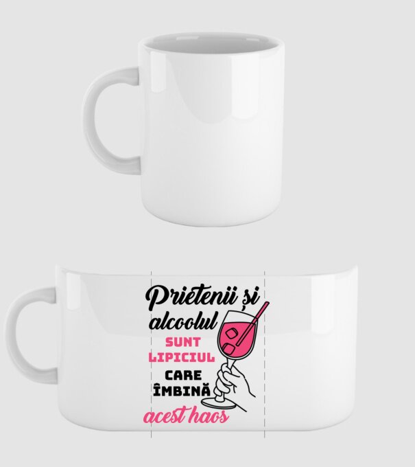 Prietenii și alcoolul sunt lipiciul care îmbină acest haos model alb pe tricou
