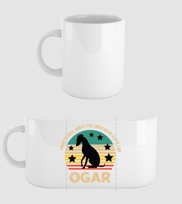 Prietenul meu cel mai bun este un ogar model alb pe tricou