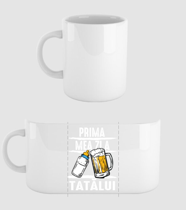 prima mea zi a tatălui model alb pe tricou