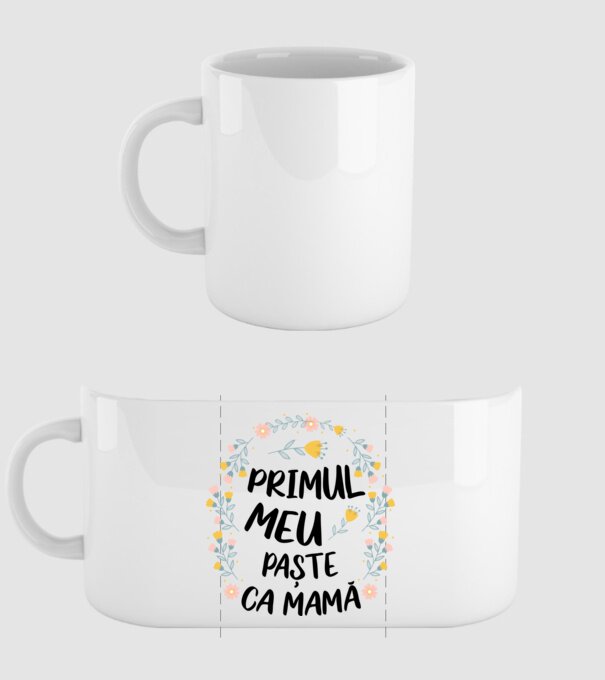 Primul meu Paște ca mamă model alb pe tricou