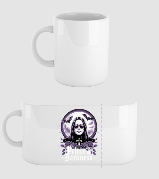 Prince of Darkness model alb pe tricou