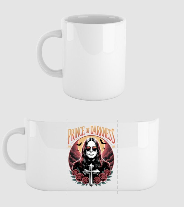 Prince of Darkness model alb pe tricou