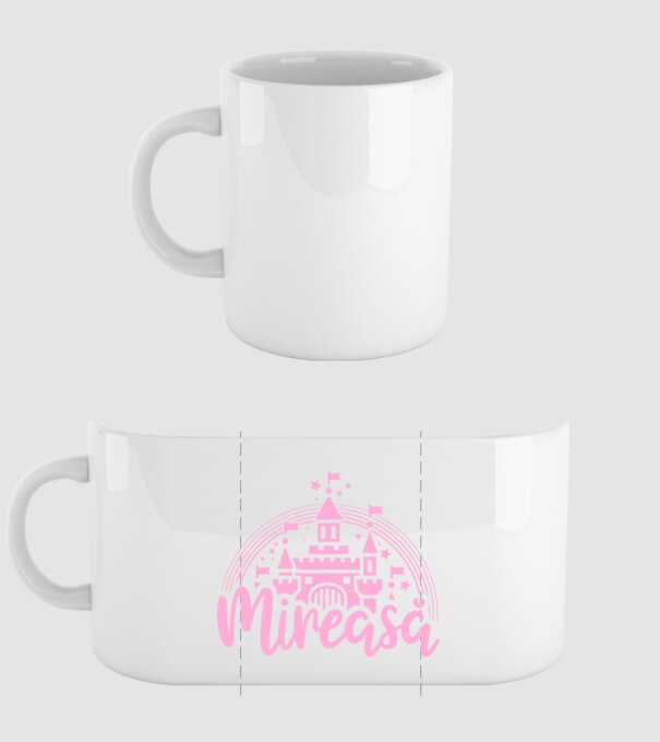 Prinţesă mireasă model alb pe tricou