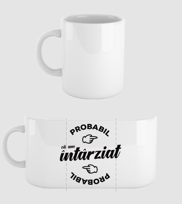 Probabil că am întârziat model alb pe tricou