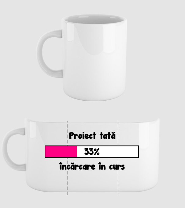 Proiect tată - încărcare în curs model alb pe tricou