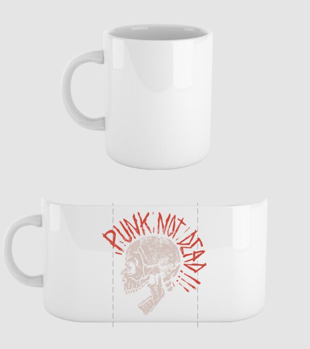 Punk Not Dead model alb pe tricou