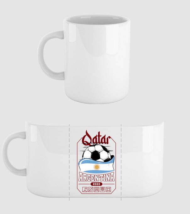 Qatar teams Argentina model alb pe tricou