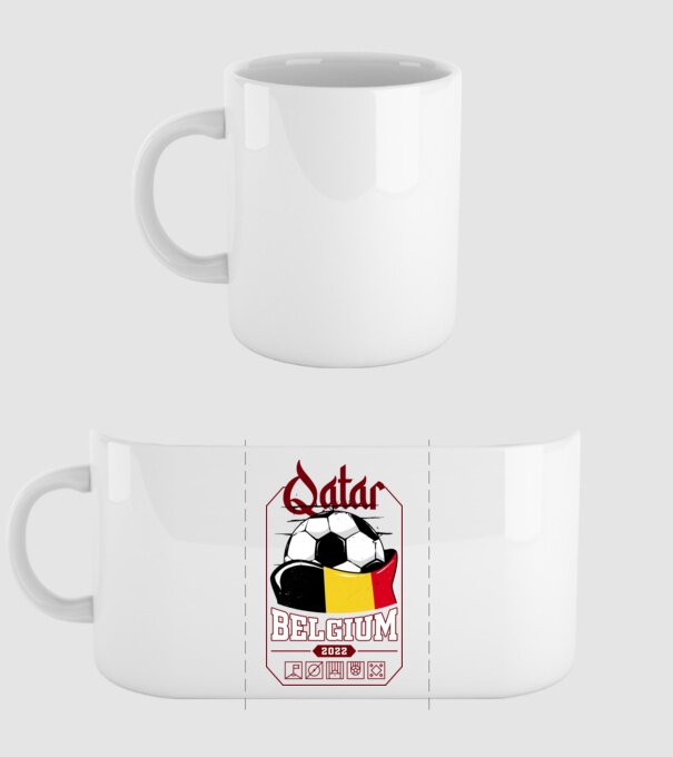 Qatar teams Belgium model alb pe tricou