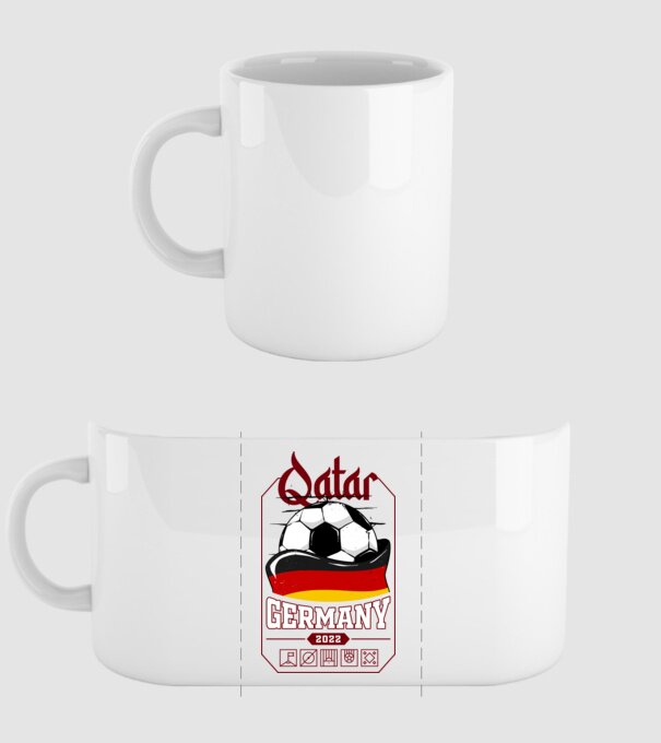 Qatar teams Germany model alb pe tricou