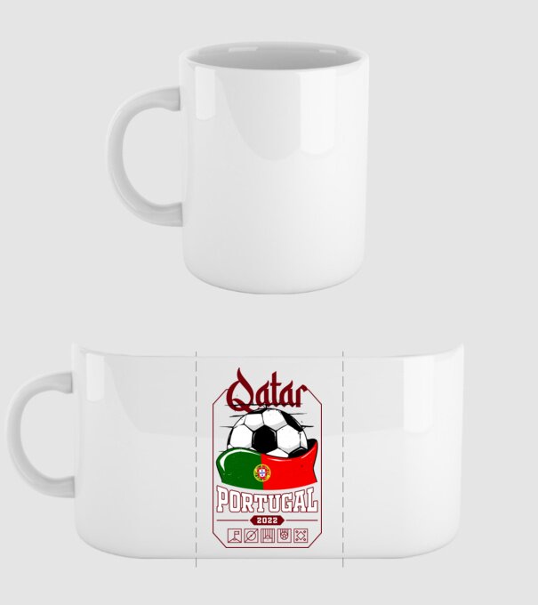 Qatar teams Portugal model alb pe tricou