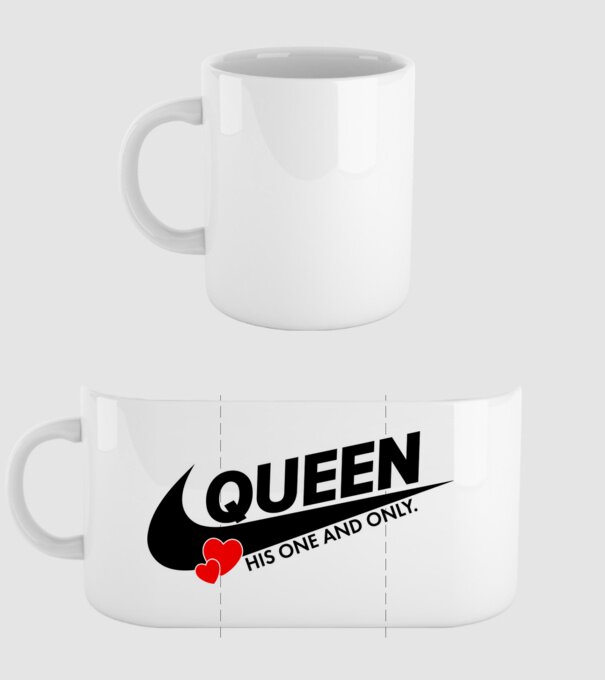 Queen model alb pe tricou