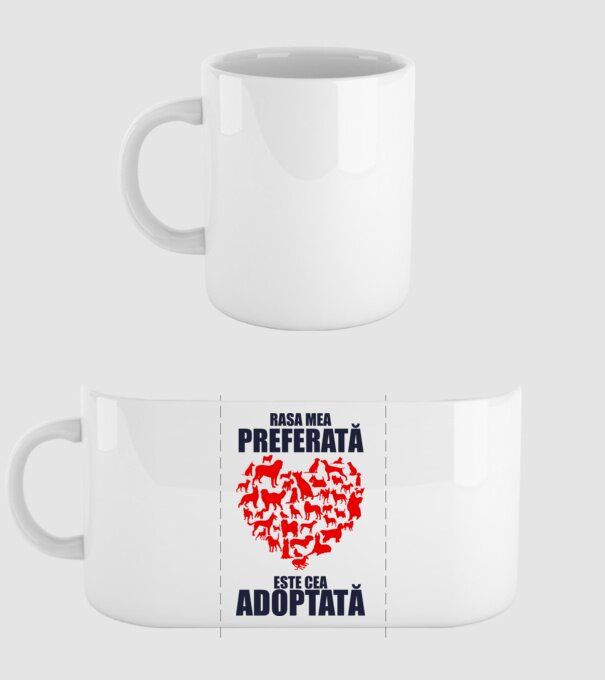 Rasa mea preferată este cea adoptată model alb pe tricou