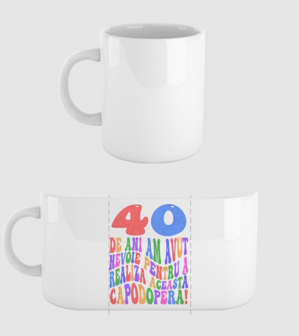 Realiza această capodoperă 40 model alb pe tricou