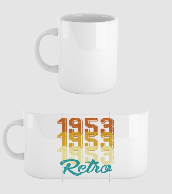 Retro 1953 model alb pe tricou