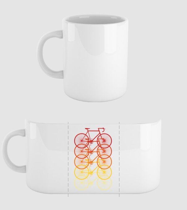 Retro Bike model alb pe tricou
