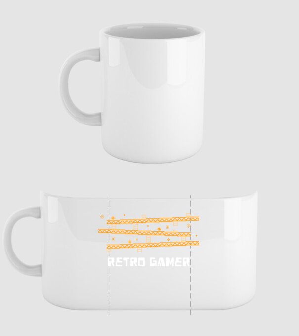 Retro gamer 2 model alb pe tricou