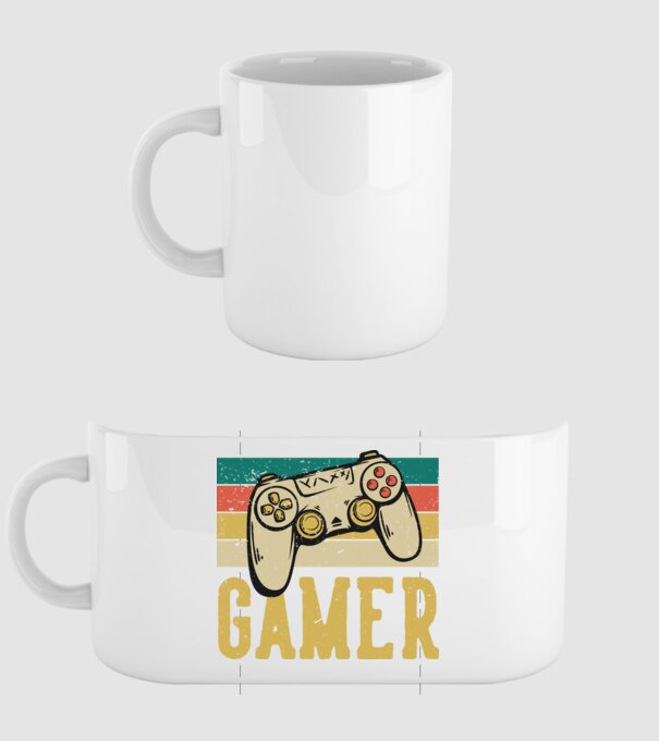 Retro gamer model alb pe tricou