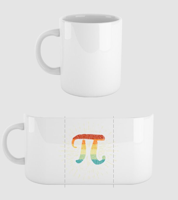 Retro Pi model alb pe tricou