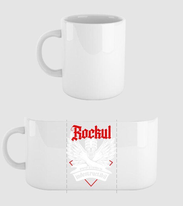 Rockul este etern și indestructibil model alb pe tricou
