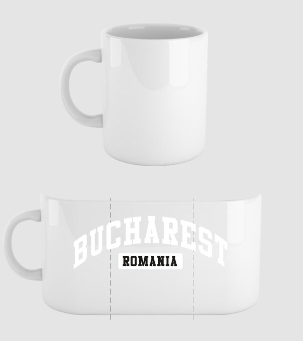 România Bucharest sport model alb pe tricou