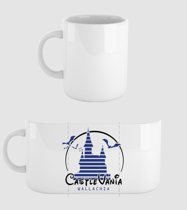 România CastleVania model alb pe tricou